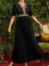 Shein Fekete Ruha MIDI Hímzés (L) (577742)