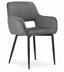 Klubfotel Étkezőszék AMALFI - sötét szürke