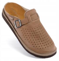 PanSzew Férfi Bőr Papucsok, Klasszikus Otthoni Cipők Állítható 39-46 PanSzew (Klapki Męskie Skórzane Oryginalne z Sprzączką)