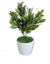 Inspiruj Cserepes virág Olíva gyümölcsökkel 37 cm Virágok irodába Mű fa (HD00762)