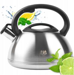 Karl Hausmann Gáz Vízforraló 3L Vízforraló Síppal Fedéllel Acél Indukciós Ezüst (5907564507615)