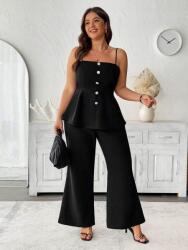 Shein Fekete Nadrág Felső Szett (2XL)