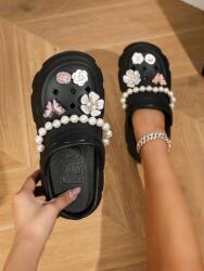 Shein Fekete Flip-flop Platform Kitűző (39-39, 5) (598260)