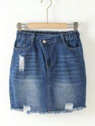 Shein Kék Cipzáras Mini Szoknya 152 V7O