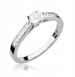 Fugart Eljegyzési gyűrű Arany 585 laboratóriumi gyémántokkal 0.36ct r11 (F052-B585-LD0.36)