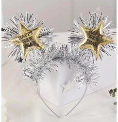 Mezőfi Happy new year, csillagos fejdísz, arany, ezüst boával