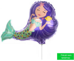 Mezőfi Team Kft Sellő lányka, mini fólia lufi, pálcás