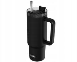 QUOKKA Vibe Smartgrip, rozsdamentes acél termosz pohár, fekete, 880ml, 40380 (40380)