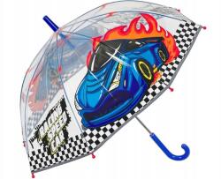 Perletti Gyerek fényvisszaverő átlátszó esernyő Perletti Cool Kids "Versenyautó", (15654)