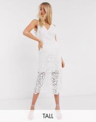 Y.A.S Fehér MIDI Ruha V Neck (xs) (460233)