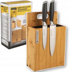 Karl Hausmann Mágneses konyhai blokk 3az1ben késekhez, bambusz állvány, mágnes vágódeszka (KHT12)