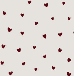 Takoy Szabadidő anyag/ futter Takoy 150cm nem fehérített kis bordó szívecskék