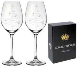  Boros pohár Swarovski kristállyal, karácsonyi 360 ml 22, 5x8 cm 2db/szett
