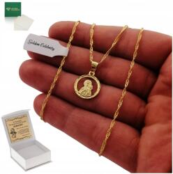 Golden Celebrity Arany Lánc Medál 925/585 Ajándék Keresztelőre, Évfordulóra Kislánynak (komunia chrzest bierzmowanie matka boska)