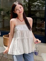 Shein Fehér Laza Vállpántos Felső (XL) (582271)