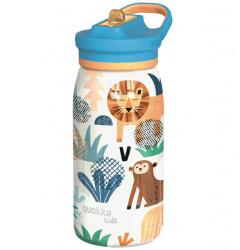 QUOKKA Kids Pop, rozsdamentes acél kulacs termosz szafari szívószállal, 445ml, (40249)