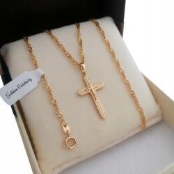 Golden Celebrity Arany Lánc Szingapúr Kereszt 18K Ajándék 60CM (Biżuteria dla dziewczyny żony córki mamy)