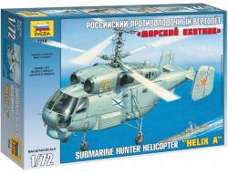 Zvezda 7214-es helikopter modellkészlet Kamov KA-27 tengeralattjáró vadász (1: 72)