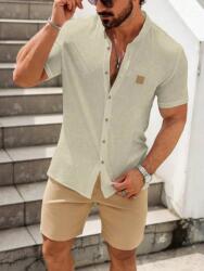 Shein Bézs Rövid Ujjú Ing (M) (597780)