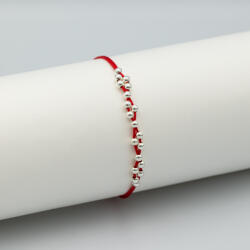 ElectraStore Bratara Reglabila Handmade Cu Bilute Din Argint (C4380)