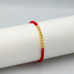 ElectraStore Bratara Reglabila Handmade cu Bilute Aurii (C4377)
