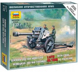 Zvezda Wargames (II. világháború) katonai 6121 - német tarack leFH-18 (1: 72) (4600327061218)