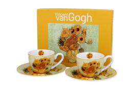 Duo Gift Porcelán kávéscsésze szett 110ml Van Gogh: Napraforgók