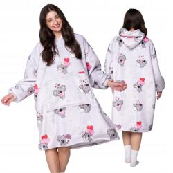 Takaró Pulóver Oversize Vastag Takaró Pulóver 2in1 XXL Koala mintás Szőrme Fürdőköpeny