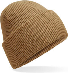 Beechfield Polylana® duplafalú, visszahajtható sapka - Biscuit (B385RBIS)