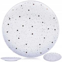 Artemis Ebédlő Tányér Pöttyös Fehér Fekete Arany Nagy Lapos Csempe 26, 5cm (VD-139368)