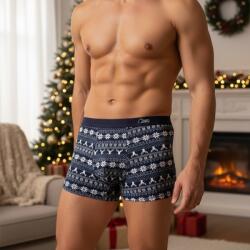 Aura Via Mikulásos boxeralsó rénszarvas mintás kék 3XL 56724