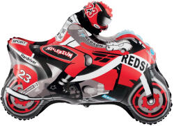 PartyPal lufi 25" 66cm, motor, Piros (LUFI171865)