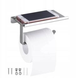 Wc-papír Tartó Rozsdamentes Acélból, Polccal, Loft Stílusú Fürdőszobába (JPM-255)