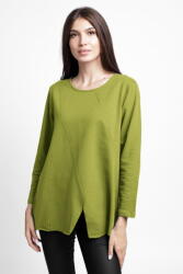 Pierino Bluza evazata cu cusaturi fancy din tricot de bumbac, verde oliv Talie unica