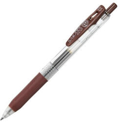 Zebra Zseléstoll, 0, 33 mm, nyomógombos, ZEBRA "Sarasa Clip", barna (35136) - bestoffice