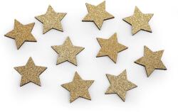  Fa csillag - arany glitterrel (ÁR = 1 darab) (h1)