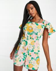 Topshop Színes Floral Print Overál (36) (379777)