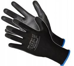 ART. MAS Poliuretán munkakesztyű, fekete, 6/XS, EN 388 (5902869781982)