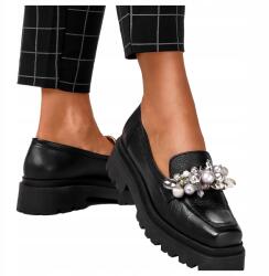 Casu Mokaszin Platform Félcipő Lengyel Bőr New 40 (1691/O)