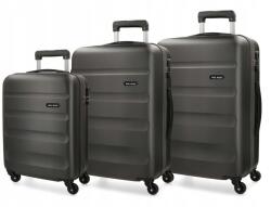 ROLL ROAD Flex Antracit, Abs utazóbőrönd szett, 55-65-75cm, 5849461 (5849461)