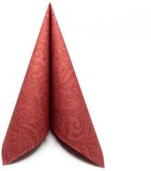 Mank Textilhatású szalvéta 40x40 cm 50 lap/csomag - Lias bordó