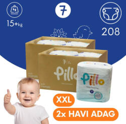 Pillo mindenmentes PURE pelenka 7, (15+ kg), 2x HAVI ADAG, 8x26 db
