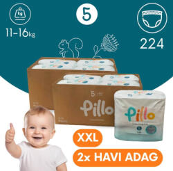 Pillo mindenmentes PURE bugyipelenka 5, (11-16 kg), 2x HAVI ADAG, 8x28 db