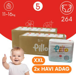 Pillo mindenmentes PURE pelenka 5, (11-16 kg), 2x HAVI ADAG, 8x33 db