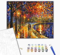 Alkotásutca Séta egy fényes parkban - Számfestő készlet kereten 40x50