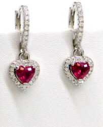 Velence kapcsos ezüst fülbevaló (pink) (2025111301)