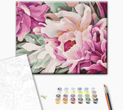 Alkotásutca A virágok ritmusában - Számfestő készlet kereten 40x50