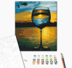 Alkotásutca Mennyei ital - Számfestő készlet kereten 40x50