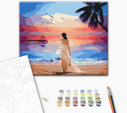 Alkotásutca Trópusi hajnal - Számfestő készlet kereten 40x50