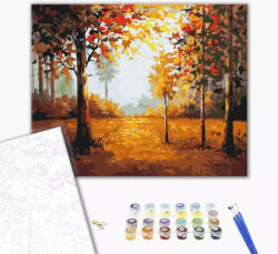 Alkotásutca Erdő ősszel - Számfestő készlet kereten 40x50